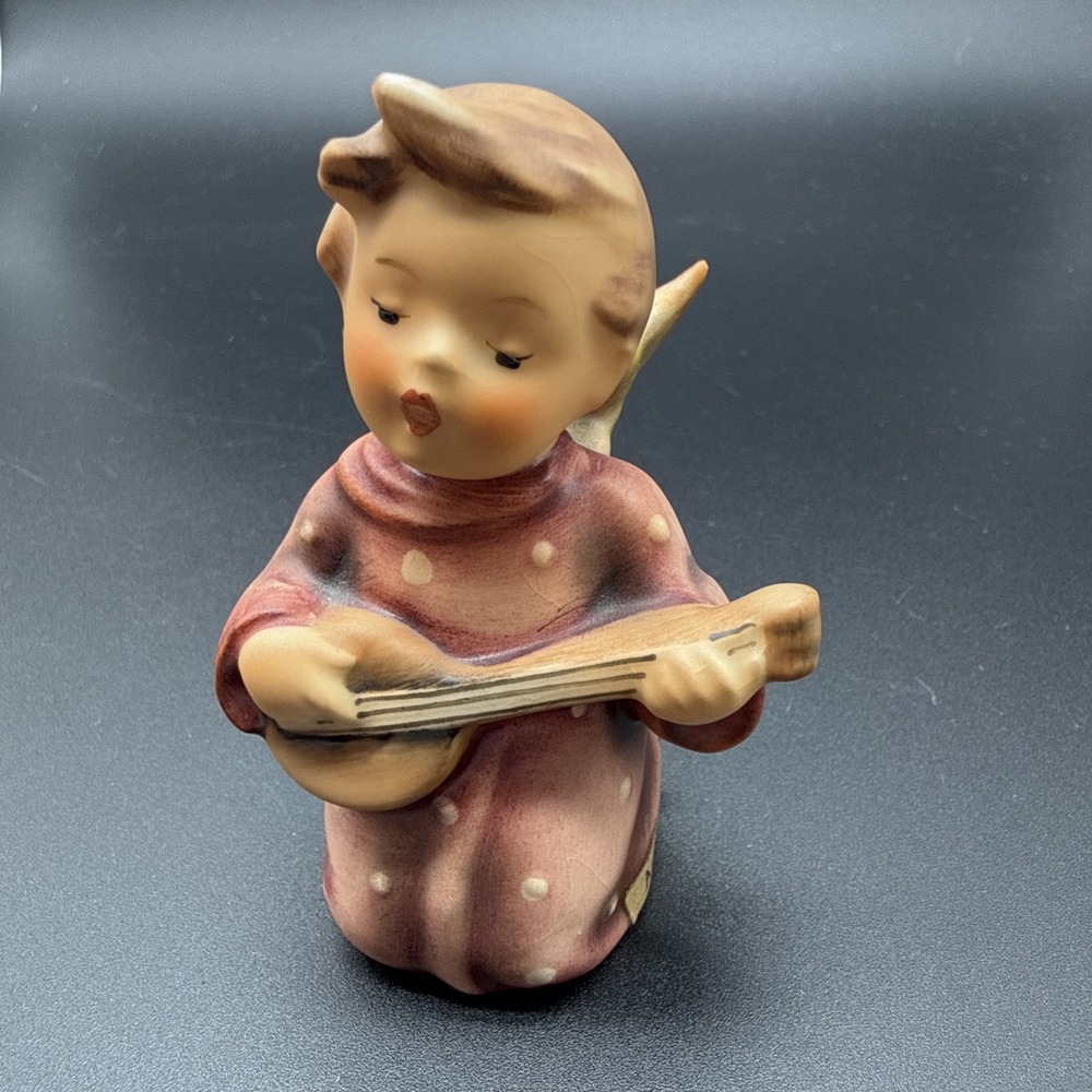 Hummel Figurine 3" Angel Serenade #214/D W. Goebel W. Germany 1951 Excellent